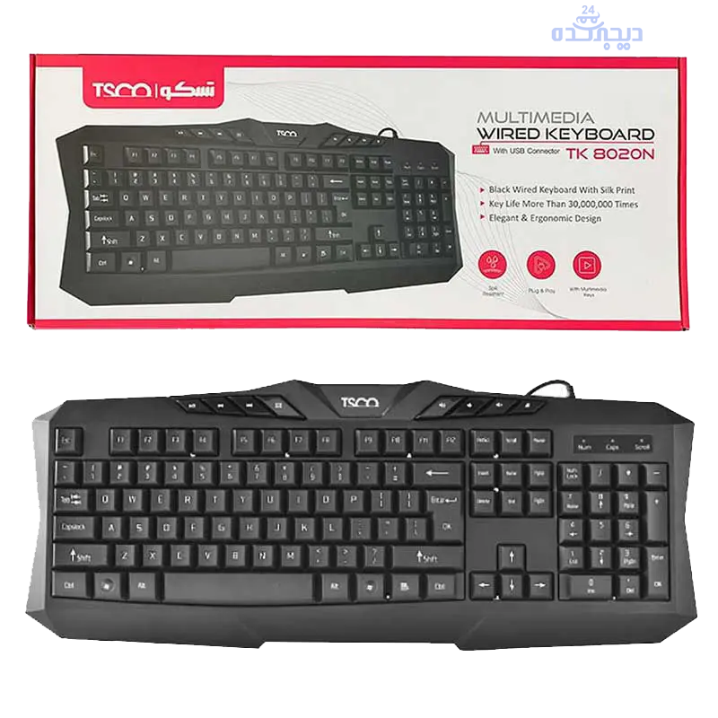 کیبورد سیمی تسکو TK8020